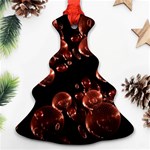 Fractal Chocolate Balls On Black Background Christmas Tree Ornament (Two Sides) Front