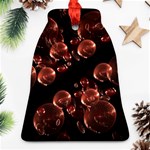 Fractal Chocolate Balls On Black Background Bell Ornament (Two Sides) Front