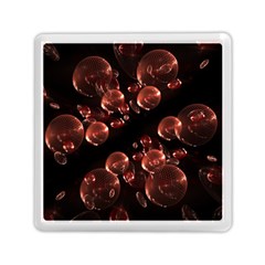 Fractal Chocolate Balls On Black Background Memory Card Reader (Square) 