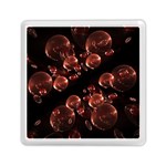 Fractal Chocolate Balls On Black Background Memory Card Reader (Square)  Front