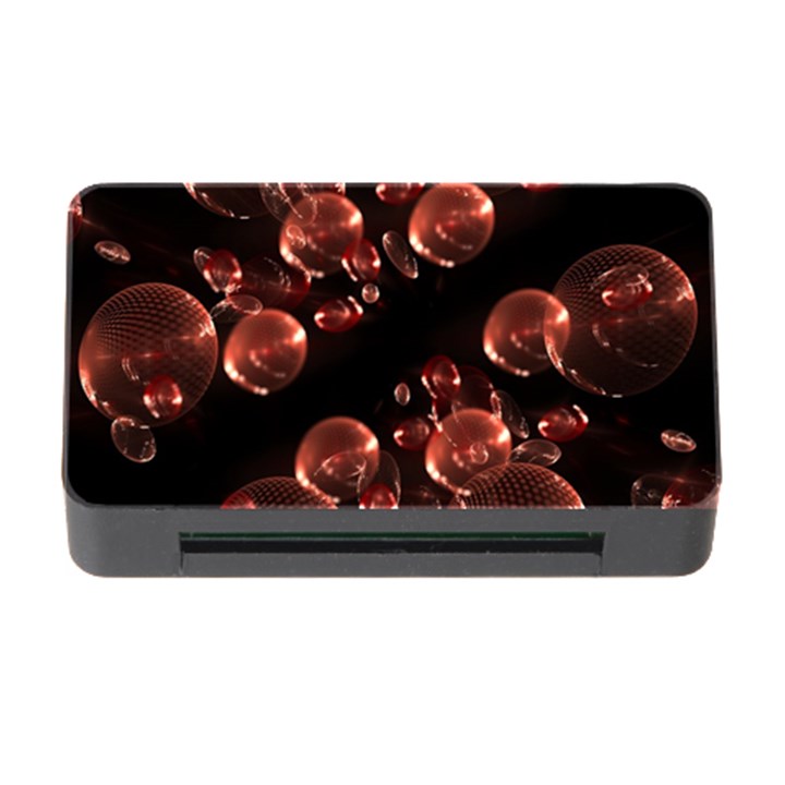 Fractal Chocolate Balls On Black Background Memory Card Reader with CF