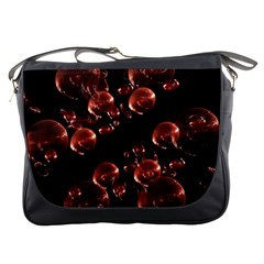 Fractal Chocolate Balls On Black Background Messenger Bags