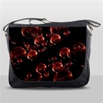 Fractal Chocolate Balls On Black Background Messenger Bags Front