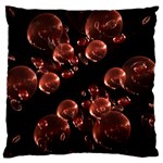 Fractal Chocolate Balls On Black Background Large Cushion Case (Two Sides) Front