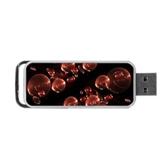 Fractal Chocolate Balls On Black Background Portable Usb Flash (one Side) by Simbadda