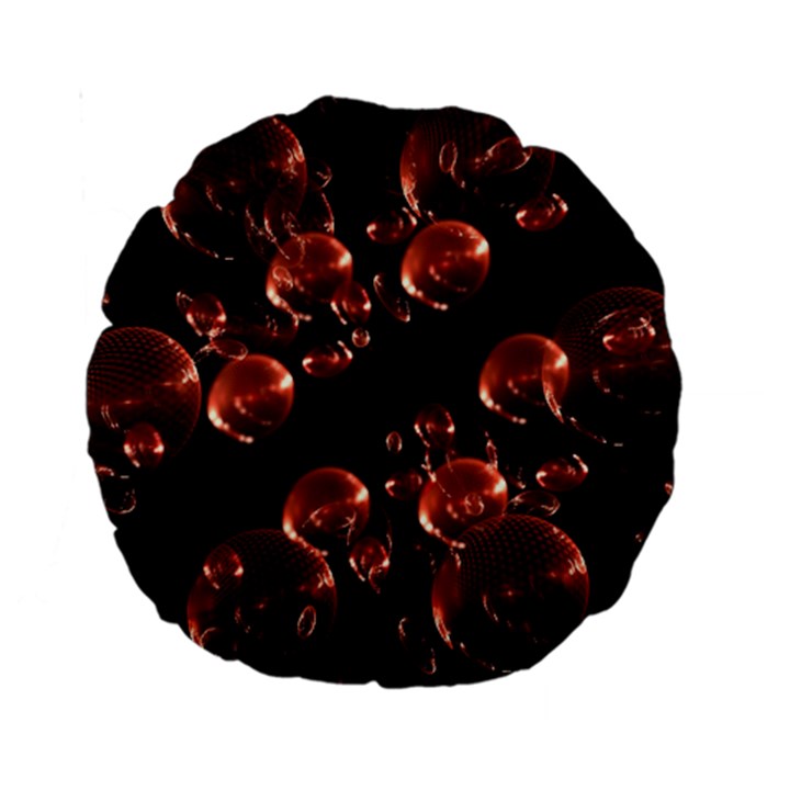 Fractal Chocolate Balls On Black Background Standard 15  Premium Round Cushions