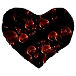 Fractal Chocolate Balls On Black Background Large 19  Premium Heart Shape Cushions Front