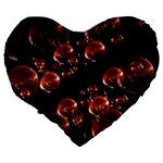 Fractal Chocolate Balls On Black Background Large 19  Premium Heart Shape Cushions Back