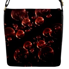 Fractal Chocolate Balls On Black Background Flap Messenger Bag (S)