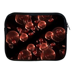 Fractal Chocolate Balls On Black Background Apple Ipad 2/3/4 Zipper Cases by Simbadda