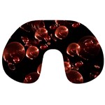 Fractal Chocolate Balls On Black Background Travel Neck Pillows Back