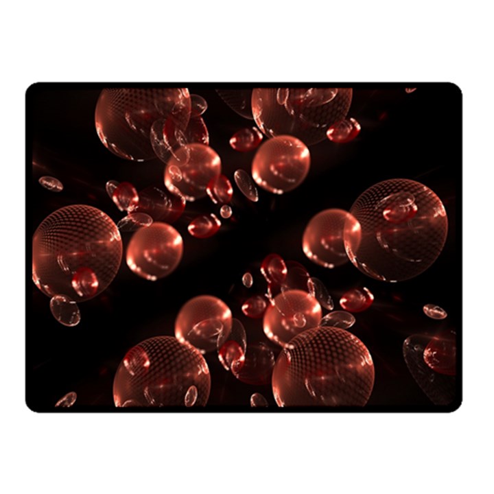 Fractal Chocolate Balls On Black Background Double Sided Fleece Blanket (Small) 