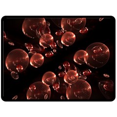 Fractal Chocolate Balls On Black Background Double Sided Fleece Blanket (large)  by Simbadda