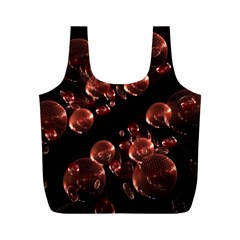 Fractal Chocolate Balls On Black Background Full Print Recycle Bags (M) 