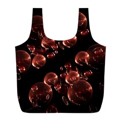 Fractal Chocolate Balls On Black Background Full Print Recycle Bags (l)  by Simbadda