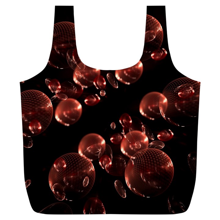 Fractal Chocolate Balls On Black Background Full Print Recycle Bags (L) 