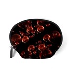 Fractal Chocolate Balls On Black Background Accessory Pouches (Small)  Back