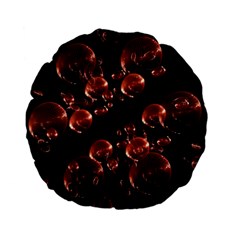 Fractal Chocolate Balls On Black Background Standard 15  Premium Flano Round Cushions