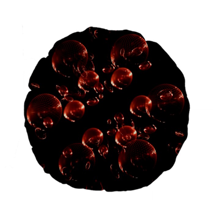 Fractal Chocolate Balls On Black Background Standard 15  Premium Flano Round Cushions