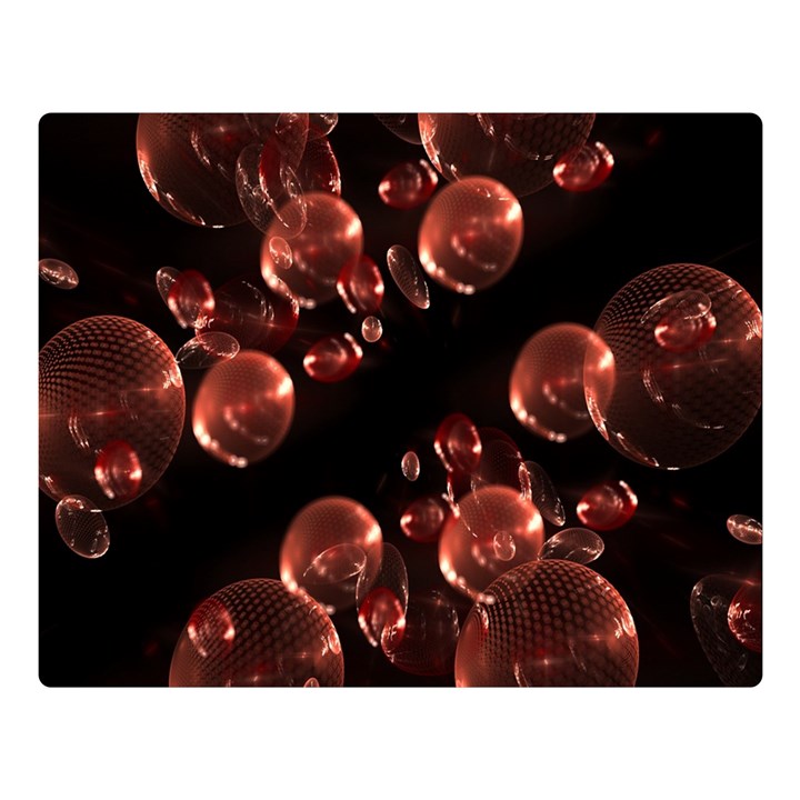 Fractal Chocolate Balls On Black Background Double Sided Flano Blanket (Large) 