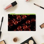 Fractal Chocolate Balls On Black Background Cosmetic Bag (XS) Front