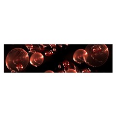 Fractal Chocolate Balls On Black Background Satin Scarf (Oblong)