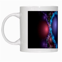 Blue Heart Fractal Image With Help From A Script White Mugs by Simbadda