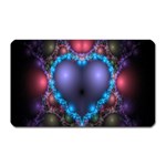 Blue Heart Fractal Image With Help From A Script Magnet (Rectangular) Front