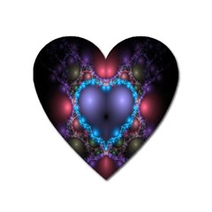 Blue Heart Fractal Image With Help From A Script Heart Magnet by Simbadda