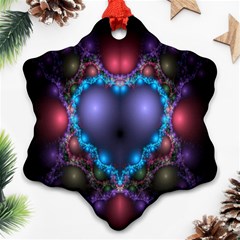 Blue Heart Fractal Image With Help From A Script Ornament (snowflake) by Simbadda