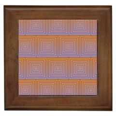 Brick Wall Squared Concentric Squares Framed Tiles by Simbadda