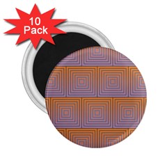 Brick Wall Squared Concentric Squares 2 25  Magnets (10 Pack) 