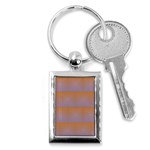 Brick Wall Squared Concentric Squares Key Chains (Rectangle)  Front