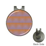 Brick Wall Squared Concentric Squares Hat Clips with Golf Markers Front