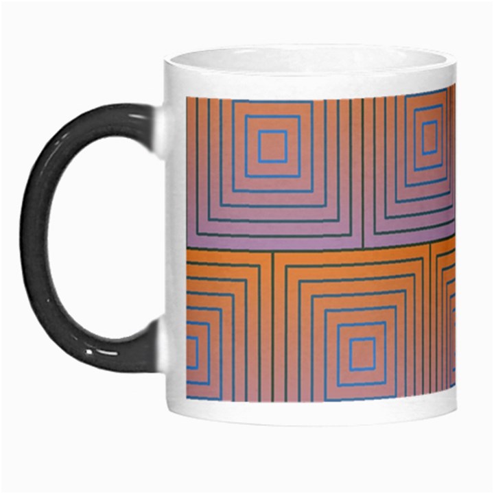 Brick Wall Squared Concentric Squares Morph Mugs