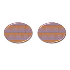 Brick Wall Squared Concentric Squares Cufflinks (oval) by Simbadda