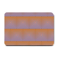 Brick Wall Squared Concentric Squares Small Doormat  by Simbadda