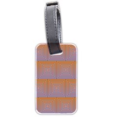 Brick Wall Squared Concentric Squares Luggage Tags (two Sides) by Simbadda