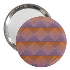 Brick Wall Squared Concentric Squares 3  Handbag Mirrors by Simbadda