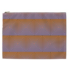 Brick Wall Squared Concentric Squares Cosmetic Bag (xxl)  by Simbadda