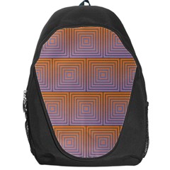 Brick Wall Squared Concentric Squares Backpack Bag by Simbadda