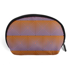 Brick Wall Squared Concentric Squares Accessory Pouches (large)  by Simbadda