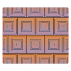 Brick Wall Squared Concentric Squares Double Sided Flano Blanket (small)  by Simbadda