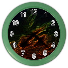 Abstract Glowing Edges Color Wall Clocks by Simbadda