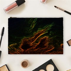 Abstract Glowing Edges Cosmetic Bag (large)  by Simbadda