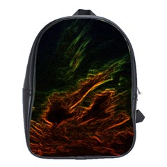 Abstract Glowing Edges School Bags(large)  by Simbadda