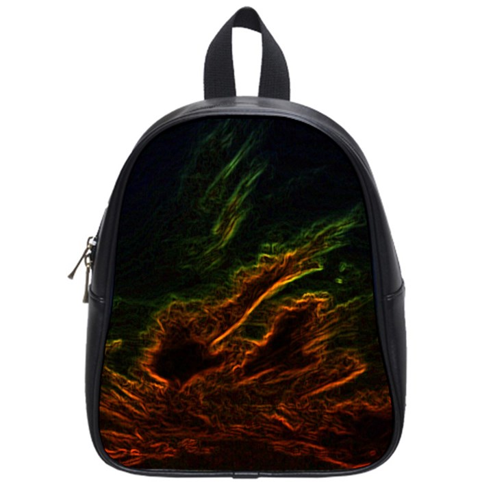 Abstract Glowing Edges School Bags (Small) 