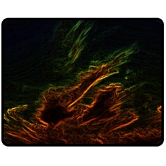 Abstract Glowing Edges Fleece Blanket (medium)  by Simbadda