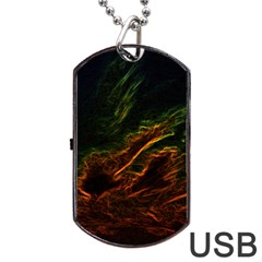 Abstract Glowing Edges Dog Tag Usb Flash (two Sides)