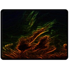 Abstract Glowing Edges Double Sided Fleece Blanket (large)  by Simbadda